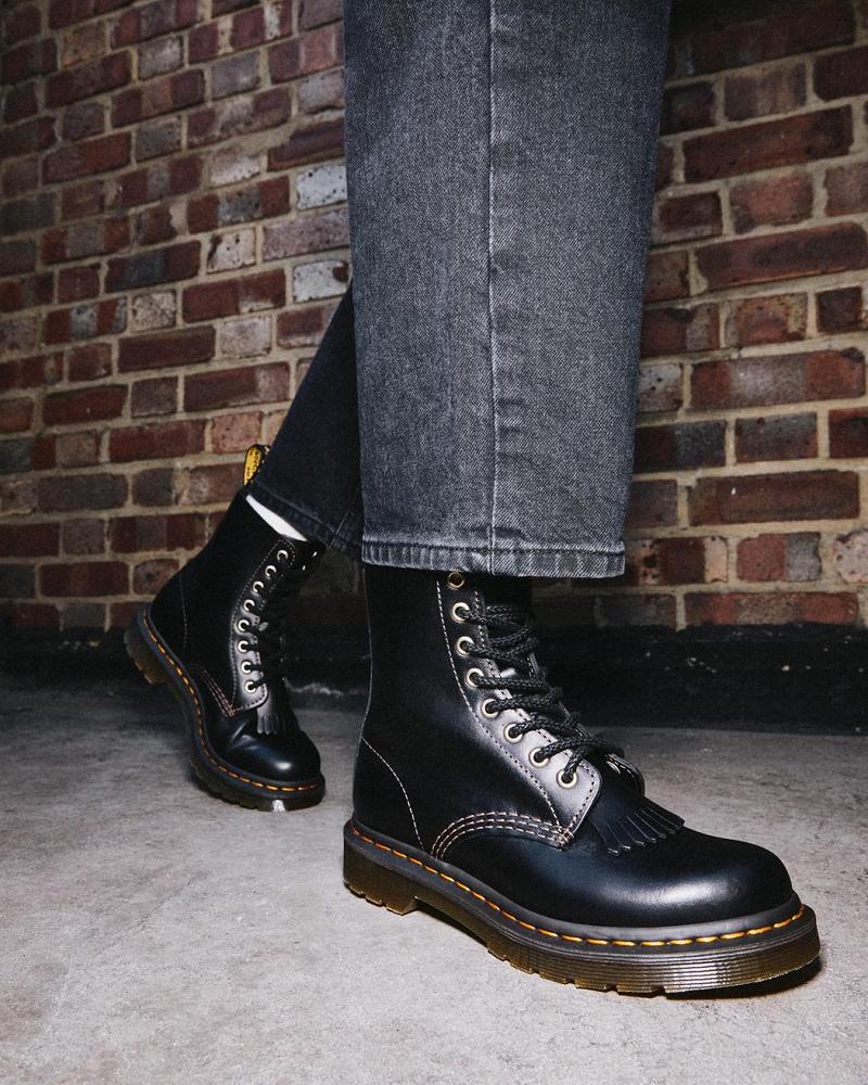 Dr Martens 1460 Pascal Abruzzo Læder Ankelstøvler Dame Sort | DK 14NWY